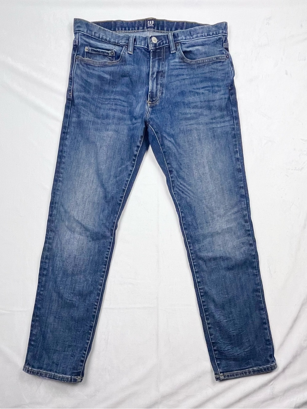 GAP Denim Slim Straight Medium Wash Stretch Jeans Men's Size 32
